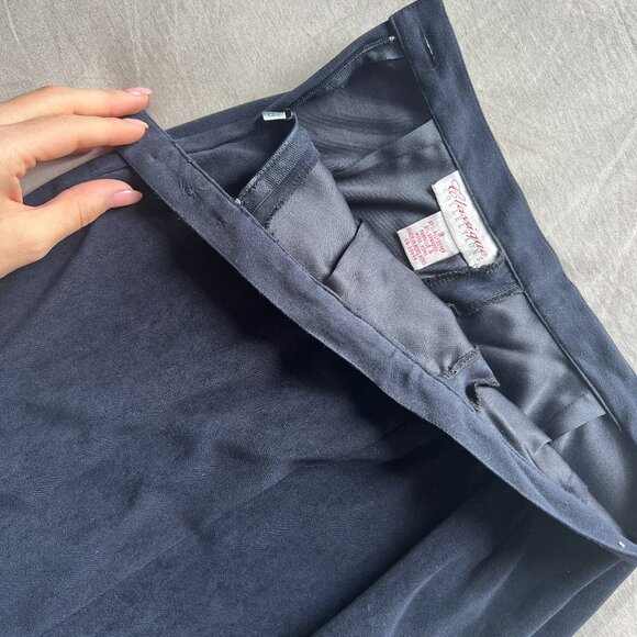 Vintage Navy Suede Long Skirt - Size XS - Picture 1 of 3